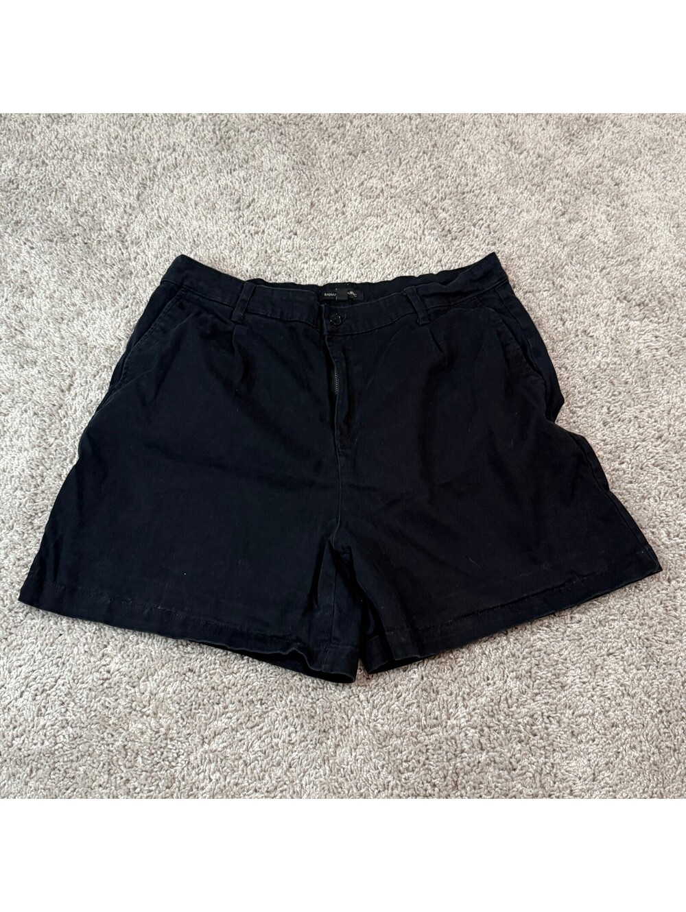 Banana Republic Women's Black Cotton-Spandex Shorts Size 14